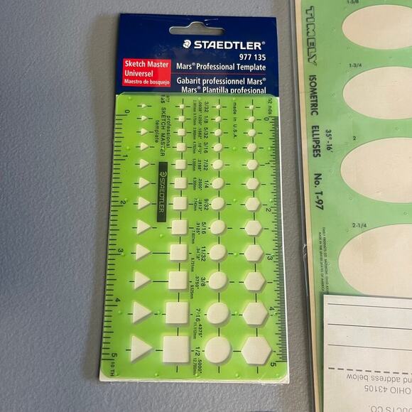 Curve Tools Set - Staedtler Mars Alvin Vocational Curve , Sterling Accu-Line 180 - Picture 4 of 8